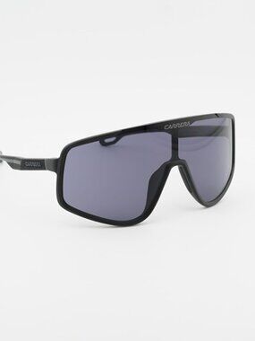 CARRERA 4017/S 0003 IR Sunglasses Black Shield Frame, Grey Lenses